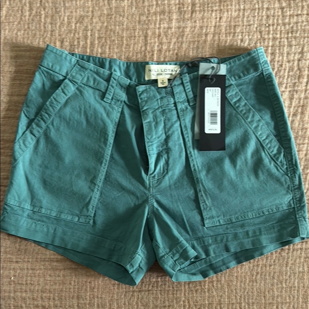 Nili Lotan Teal Women’s Utility Shorts